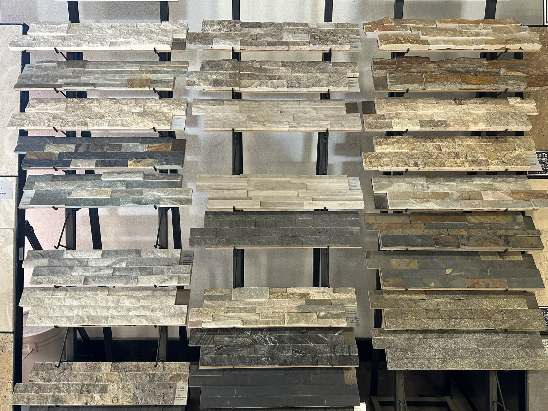 Stacked stone samples