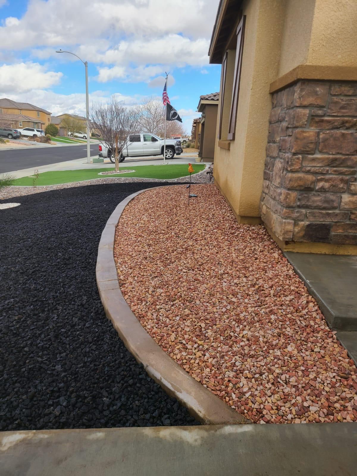 Backyard landscaping